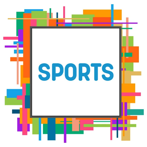 Sport Tekst Napisany Kolorowym Tle — Zdjęcie stockowe