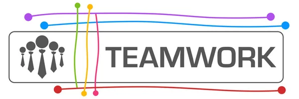 Teamwork Konzeptbild Mit Text Und Dazugehörigem Symbol — Stockfoto
