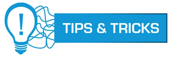 Tips Tricks Concept Image Text Bulb Symbol — Stock Photo, Image