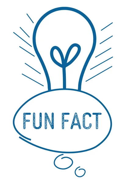 Fun Fact Εικόνα Έννοια Κείμενο Και Σύμβολο Λαμπτήρα — Φωτογραφία Αρχείου