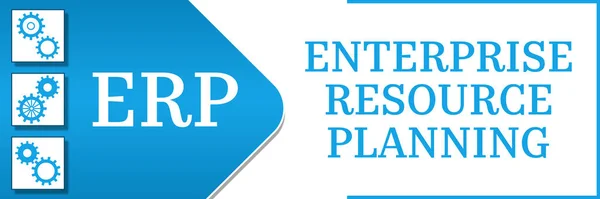 Erp Enterprise Resource Planning Concept Image Text Gear Syols — стоковое фото