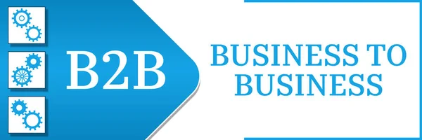 B2B Koncepcja Biznesu Symbolami Tekstu Przekładni — Zdjęcie stockowe