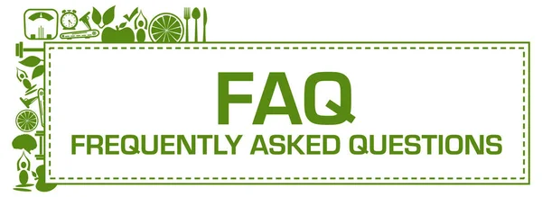 Faq Frequently Asked Questions Concept Image Text Health Symbols — Stok fotoğraf