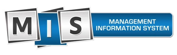 Mis Text Des Management Information Systems Auf Blauem Grauen Hintergrund — Stockfoto