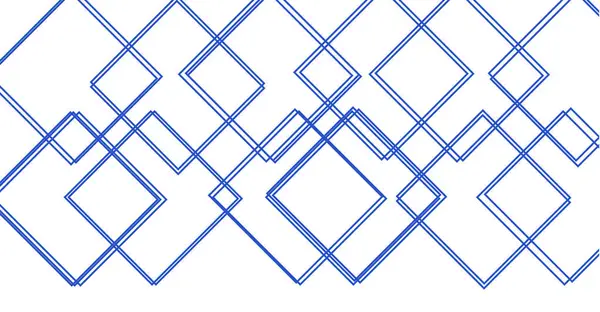 四角形の交差点青のパターンの背景画像 — ストック写真