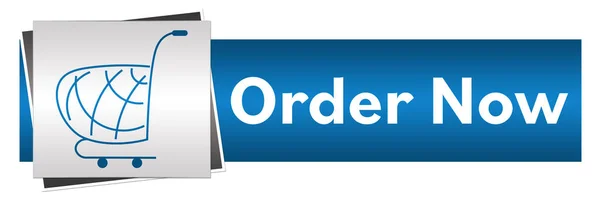 Order Now Concept Image Text Shopping Cart Symbol — 스톡 사진