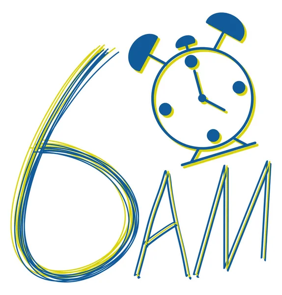 Wake Six Concept Image Text Alarm Clock Symbol — Stock Photo, Image