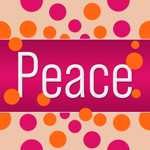 Ειρηνικό Κείμενο Γραμμένο Ροζ Πορτοκαλί Φόντο — Φωτογραφία Αρχείου