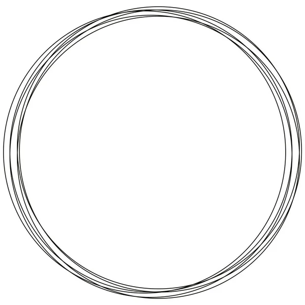 白い背景に円形の細い線のフレーム — ストック写真