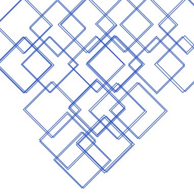 Kesişen mavi desenli arkaplan kareleri.