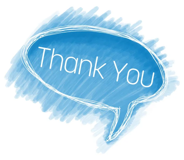 Thank You Text Written Blue Comment Symbol — Stock Photo, Image