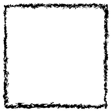 Beyaz arkaplan üzerinde izole edilmiş çentikleri olan kare çerçeve.