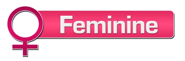 Feminine Text Written Pink Background — Stock Photo, Image