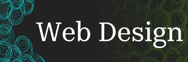 Web Design Text Written Dark Turquoise Green Background — Stock Photo, Image