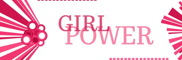 ピンクの背景に書かれたガールパワーテキスト — ストック写真