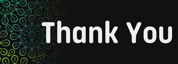 Thank You Concept Image Text Bulb Symbols — Photo