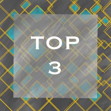 Koyu kareler şebeke arkaplanı üzerine yazılmış en iyi üç metin.