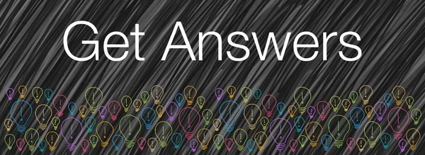 Get Answers Concept Image Text Bulb Symbol — Stock Photo, Image