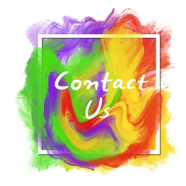 Contact Text Written Colorful Background — Stock Photo, Image