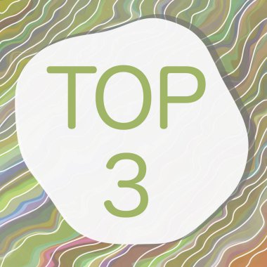 Renkli arkaplan üzerine yazılmış en iyi üç metin.