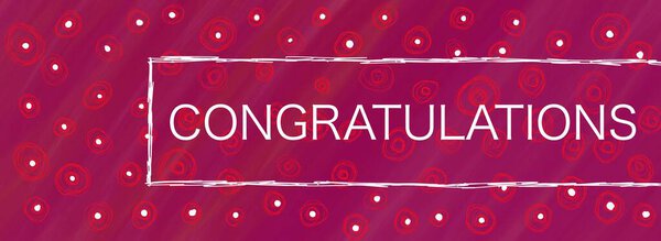 Congratulations Text Written Pink Magenta Background — Stock Photo, Image