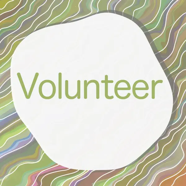 Volunteer Text Written Colorful Background — Stock Photo, Image
