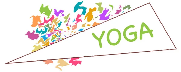 Texto Yoga Escrito Sobre Fondo Colorido — Foto de Stock