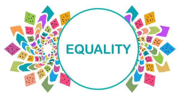 Texto Igualdade Escrito Sobre Fundo Colorido — Fotografia de Stock
