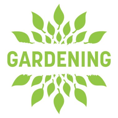 Bahçıvanlık konsepti resmi metin ve yapraklar ile.