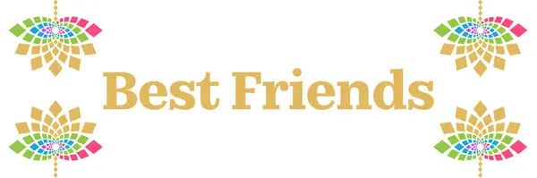 Nejlepší Přátelé Text Napsaný Přes Barevné Pozadí — Stock fotografie