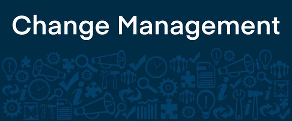 Change Management Konzeptbild Mit Text Und Geschäftssymbolen — Stockfoto