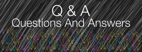 Questions Answers Concept Image Text Bulb Symbols — Stok fotoğraf