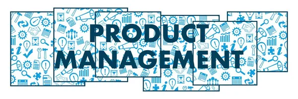 Product Management concept image with text written over business symbols texture.