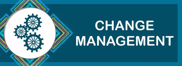 Change Management Konzeptbild Mit Text Und Zahnradsymbolen — Stockfoto