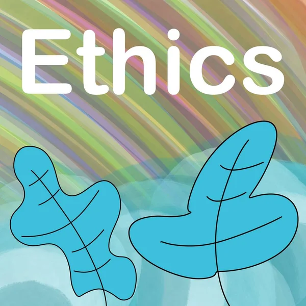 Ethics Text Written Colorful Background — Stock Photo, Image