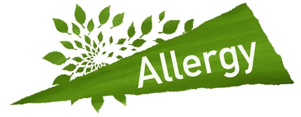 Αλλεργία Έννοια Εικόνα Κείμενο Και Πράσινα Φύλλα — Φωτογραφία Αρχείου