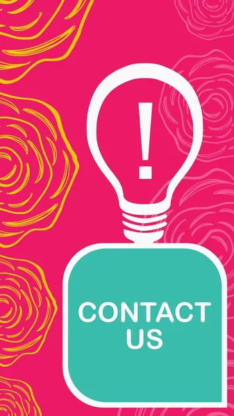 Contact Us concept image with text and bulb symbol.