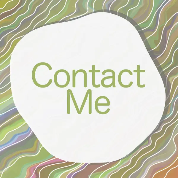 Contact Me text written over colorful background.