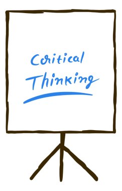 Tahtada yazan eleştirel Düşünme metni.