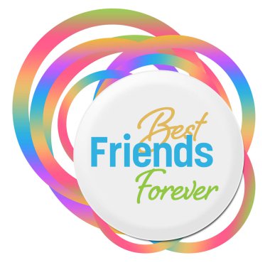 En iyi arkadaşlar renkli arkaplanda yazılmış metinler.