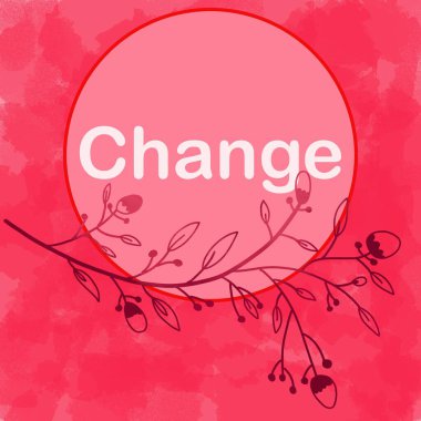 Pembe çiçekli arkaplanda yazılmış metni değiştir.