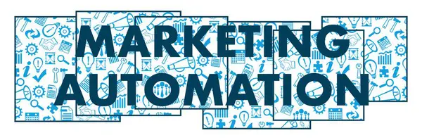 Marketing Automation concept image with text and business symbols.