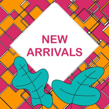 Pembe turuncu arkaplan üzerine yazılmış yeni gelenler metni.