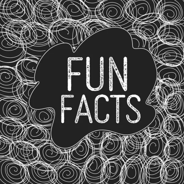 Fun Facts text written over black and white texture background.
