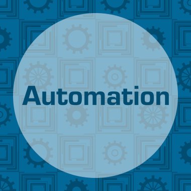 Otomasyon konsept resmi metin ile vites simgeleri ile.