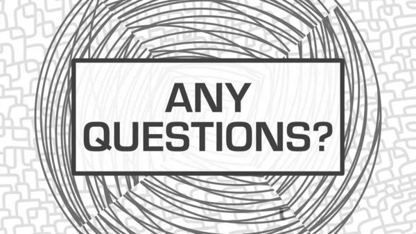 Any Questions Text Written Black White Background — Stock Photo, Image