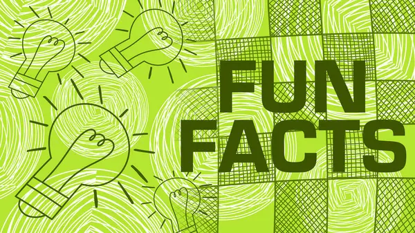 Fun Facts Concept Beeld Met Tekst Bol Symbolen Stockfoto