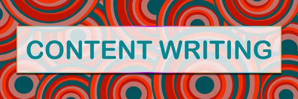 Content Writing text written over maroon colorful background.