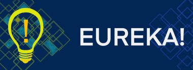 Metin ve ampul sembollü Eureka konsept resmi.