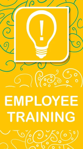 Employee Training concept image with text and bulb symbol.